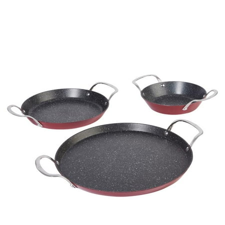 

Curtis Stone 3-piece Dura-Pan Nonstick Nesting Skillet Set Open Box