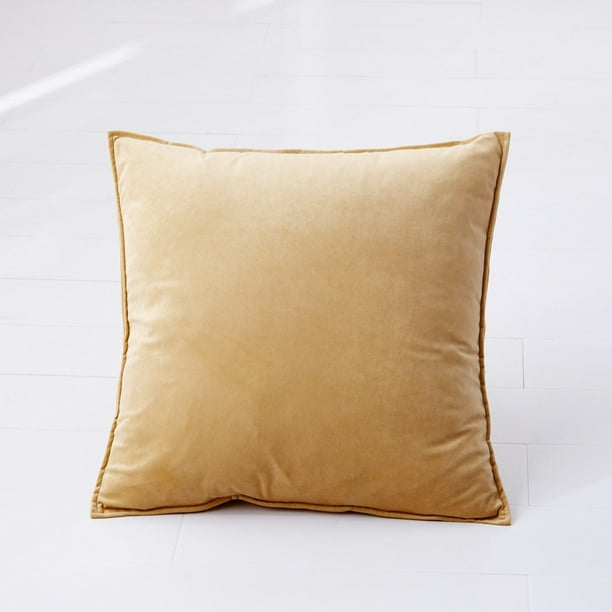 XmhyTop-A Fundas de almohada de terciopelo beige, Cojines decorativos suaves de 45 x 45 cm (juego de 2)