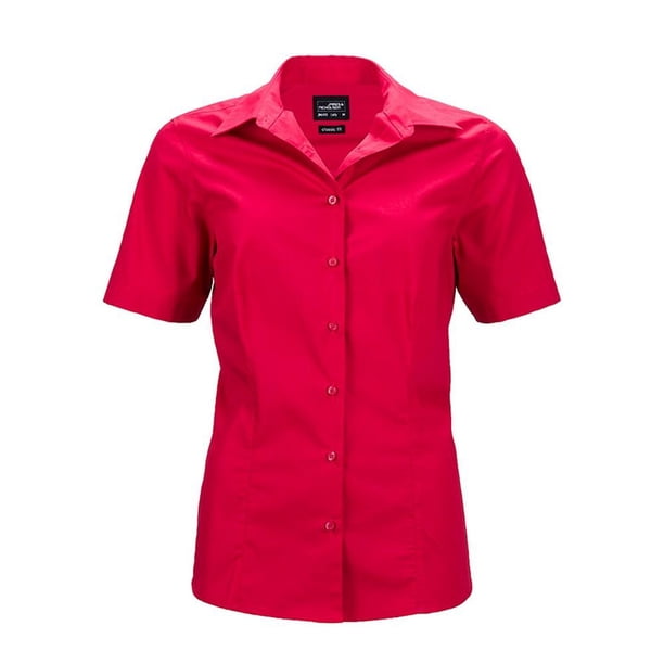 James and Nicholson - Camisa modelo Business para mujer señora (Rojo)