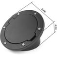 thumbnail image 3 of Aluminum Gas Cap Fuel Filler Door Cover for Jeep Wrangler 2007-2018 JK & Unlimited Accessories (Black), 3 of 8