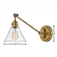 thumbnail image 2 of 3690HB-CL Hinkley Lighting Arti - 1 Light Small Wall Sconce in Transitional Style - 7.75 Inches Wide by 10.25 Inches High-Heritage Brass Finish-Clear, 2 of 14