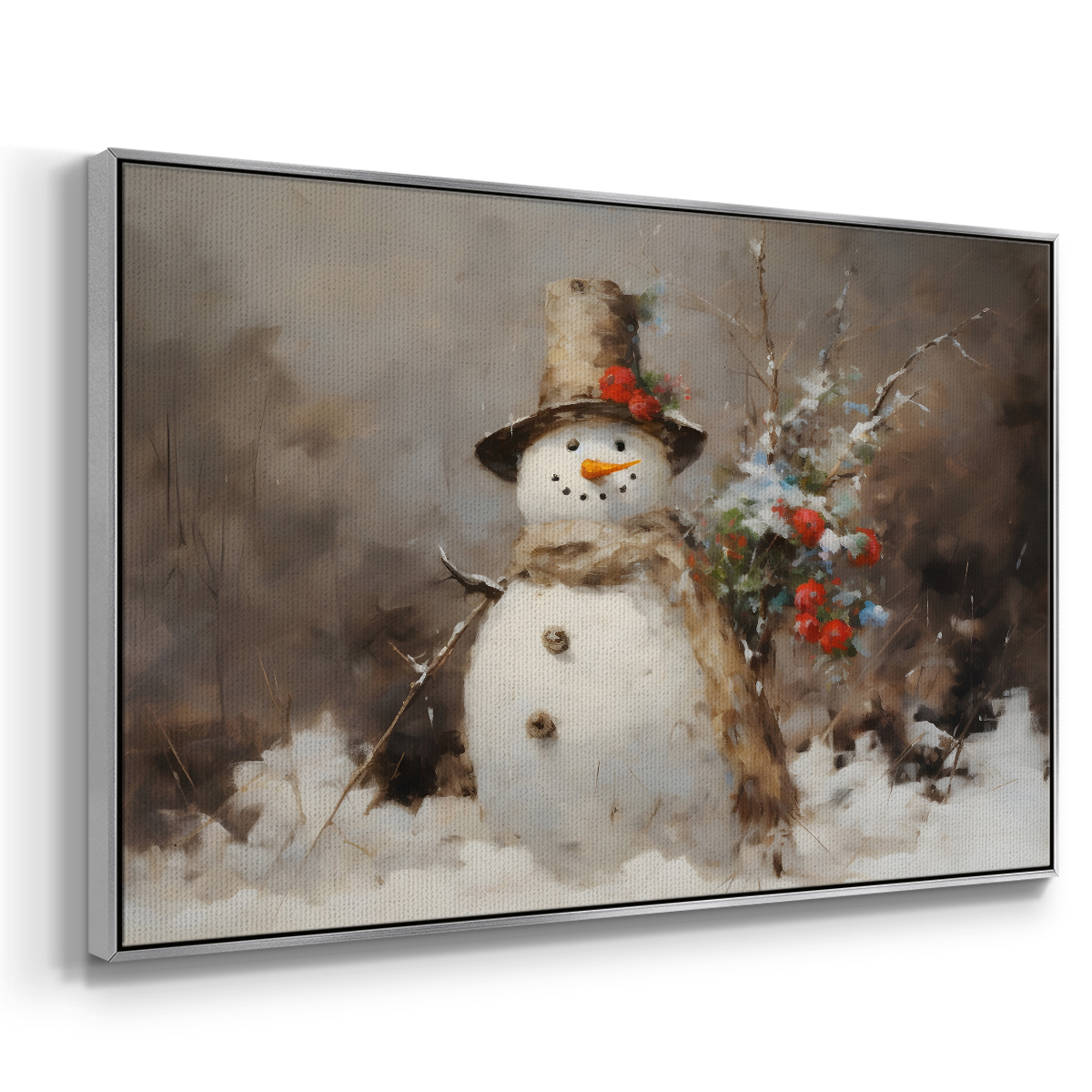 Vintage Landscape-CLXVII By Wexford Home Framed in Silver Wood Gallery Wrapped Canvas 17 in. x 25 in.