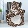 thumbnail image 4 of Coffee Soft Flannel Fleece Blanket, Piping Hot Java Cup Silhouette on Fresh and Aromatic Beans Gourmet Choice Print, Cozy Plush for Indoor and Outdoor Use, 70" x 90", White and Brown, by Ambesonne, 4 of 5