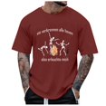 thumbnail image 1 of Haut à Manches Courtes Imprimé Thème Halloween pour Homme Col Rond Décontracté Graphique Feu Grande Taille Couleur Unie, 1 of 6
