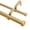 Gold, variant on Meriville 1" Diameter Telescoping Double Window Treatment Curtain Rod, 28"-48", End Cap Finials, Satin Nickel Finish