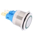 thumbnail image 4 of 2 botones de reinicio de anillo de 22 mm, 12-24 V CC, IP65, 6 pines, color verde, 4 of 10