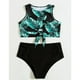 thumbnail image 2 of Gibobby Trajes de Baño para Mujer Estampado de cintura El traje de baño Ropa de playa Traje de baño Push Mujer Bikinis Bikini Hojas Trajes de baño altos (Verde de menta,XL), 2 of 4