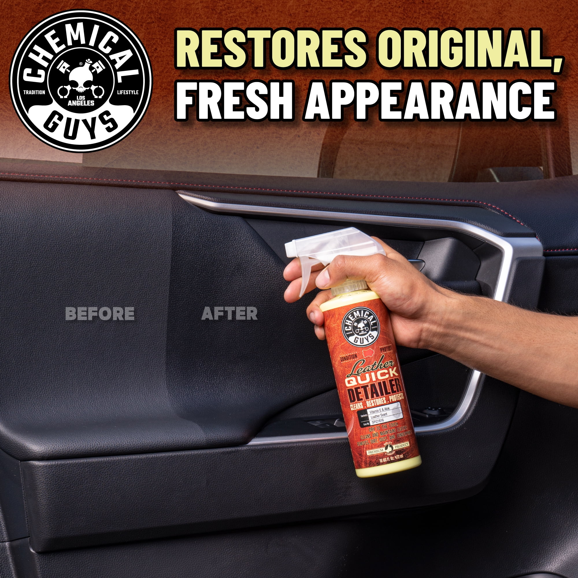 Chemical Guys Leather Quick Detailer Care Spray - Matte Finish - 16oz –  Mountain Fire Wheels