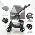 thumbnail image 3 of Ibiyaya FS2010-Y Cloud 9 Pet Stroller, Mustard Yellow, 3 of 7