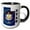 Black/White, variant on 3drose, Utah State Flag in the Outline Map and Letters for Utah, 11oz Two-tone Black Mug