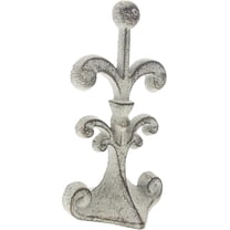 Comfify Door Stop, Cast Iron, Fleur-De-Lis Design, Felt Bottom, White Finish