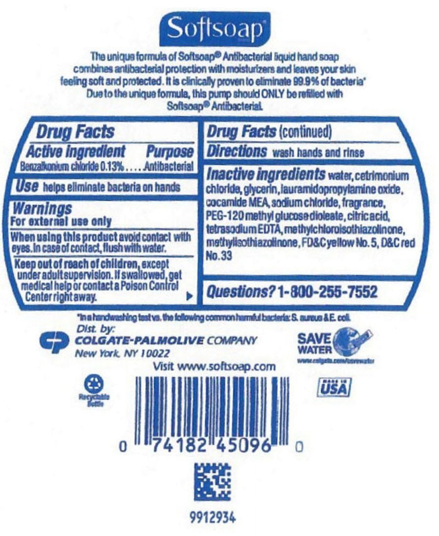 Softsoap Kitchen Fresh Hands Antibacterial Liquid Hand Soap, 11.25 Oz Per Bottle (5 Pack)
