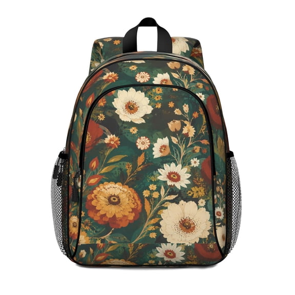 Lovely Floral Backpack Oxford Fabric Water Resistant Comfortable Travel School