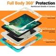 thumbnail image 6 of Case for iPad 6th/5th Gen (2018 2017)/iPad Air 2/iPad Pro 9.7 inch, 360 Rotating Stand Handle Shoulder Strap Heavy Duty Shockproof Cover, Rainbow Blue, 6 of 7