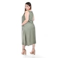 thumbnail image 3 of Vestido de lino con bolsillos Roman Fashion /Tallas Extras, 3830 (Verde militar) verde oscuro 40, 3 of 6