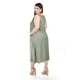 thumbnail image 3 of Vestido de lino con bolsillos Roman Fashion /Tallas Extras, 3830 (Verde militar) verde oscuro 38, 3 of 6