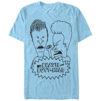 Men's Beavis and Butt-Head Nerd Glasses Graphic Tee Charcoal