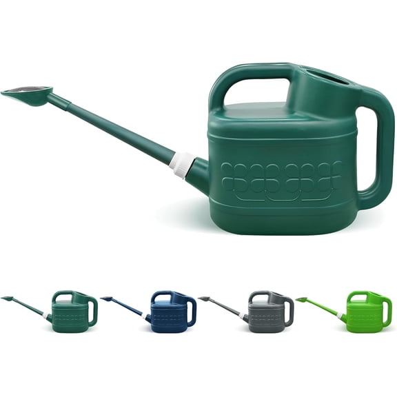 2 Gallon Watering Can for Outdoor Plants with Removable Long Spout and Stainless Steel Sprinkler Head, Large Plastic Watering Can for Garden Flowers Plants
