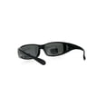 thumbnail image 2 of Womens 60mm Squared Rectangular Fit Over Rhinestone Sunglasses All Black, 2 of 4