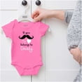 thumbnail image 5 of My Heart Belong to Daddy Mustache Pun Bodysuit Jumper Girls Infant Baby Brisco Brands 12M, 5 of 6