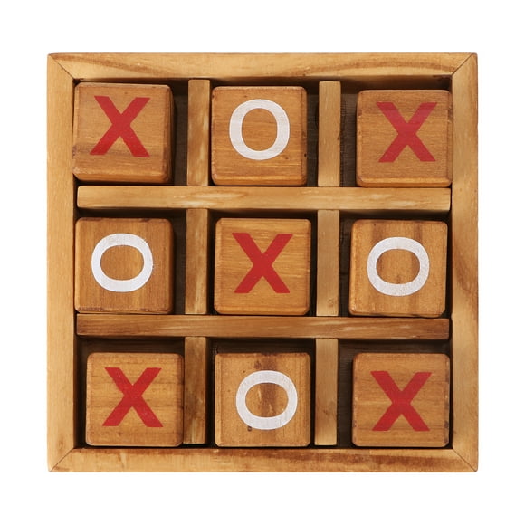 1 Ensemble Tic Tac Toe Jeux de Société en Bois Jeu d'Intelligence Parent-Enfant Jouet de Loisirs