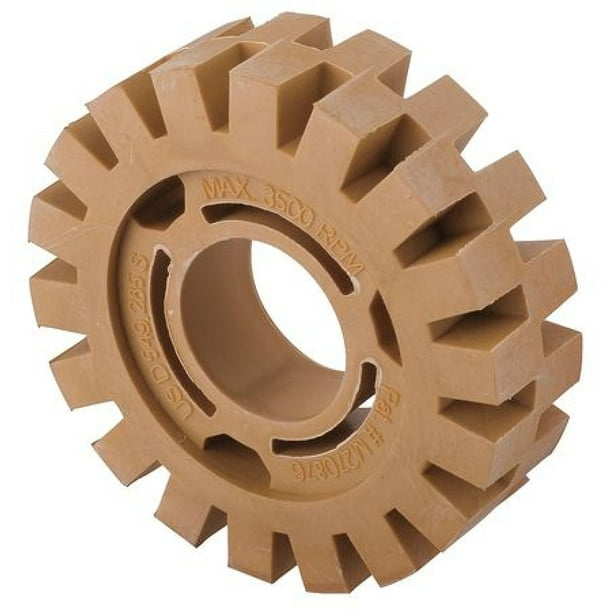 SPEEDAIRE 21AC18 Eraser Wheel, 4", Rubber, 4000 RPM