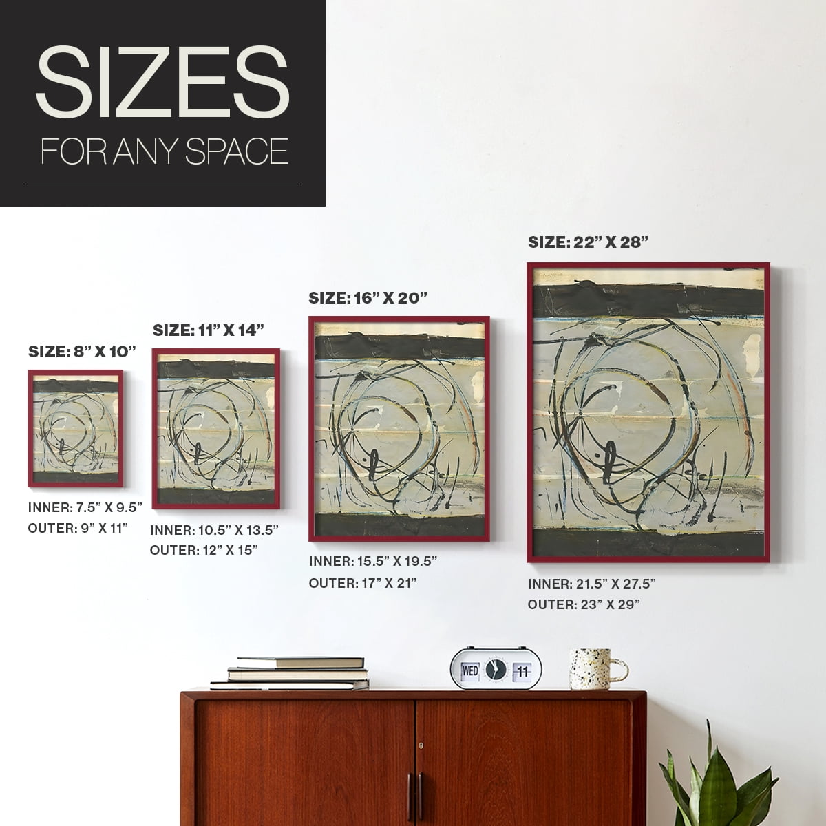 Continuing Energy II in Paper Solid Wood 8 x 10 Framed Print