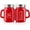 Red, variant on Salt and Pepper Shakers Set, FGLHS 4 oz Cute Salt Pepper Shaker, Kitchen Decor for Home Restaurants Wedding, Glass Black White Shaker Sets with Stainless Steel Lids