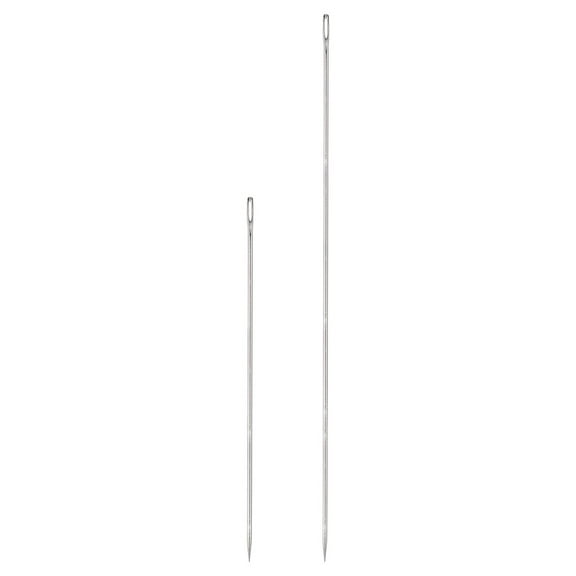 Uxcell 2PCS Upholstery Needle Large Eye Extra Long 8in, 12in Sewing Needles Straight Hand Needles Easy to Thread
