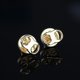 thumbnail image 1 of Pendientes De Plata Clásica Tory Burch Doble T Joyería Chapado En Oro De 18 Quilates Redondos TB Para Damas, 1 of 4