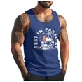 thumbnail image 1 of Zmoon Men's 3D Digital Printing Street Style Loose Beach Coconut Tree Vacation Vest, 1 of 4