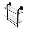 thumbnail image 4 of Remi Collection 16 Inch Two Tiered Glass Shelf with Integrated Towel Bar, 4 of 7