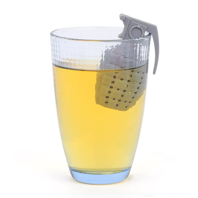 Lindo Infusor de té de silicona grado alimenticio forma de granada diseño filtro de té divertido colador de té Jadeshay A