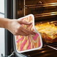 thumbnail image 3 of Pink Orange Pot Holders for Kitchen Heatproof Potholder, 5 Pack Art Abstract Modern Geometric Hot Pads Multipurpose Oven Pads Cloth Potholders Trivet for Cooking Baking, 3 of 8