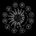 thumbnail image 2 of Girl's Lost Gods Celestial Zodiac Symbols Graphic Cropped T-Shirt Black Small, 2 of 3
