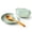 Light Green, variant on Onader 2-Piece Spoon Rest, 5" Ceramic Spoon Holder for Kitchen Utensils Soup Ladle Slotted Turner Spatula, Cooking Utensil Rest for Kitchen Countertop, Starry Blue