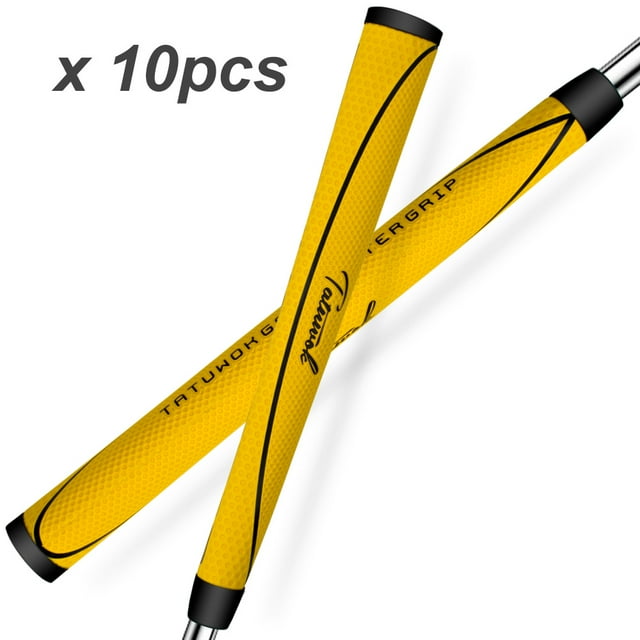 Golf Midsize Putter Grip- Soft Material, Light Weight Golf Grips,Anti-Slip Pattern Comfortable Feel 7 Color TKU SC YE 10PCS