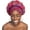 Rose Red, variant on Woeoe Women African Turban Rose Red Braid Beanie Cap Headwear Pre-Tied Stretchy Twisted Head Turbans