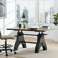 thumbnail image 2 of 60 Inch Dining Table, Black Natural, Wood, Rectangular, Industrial Kitchen Cafe Bistro Hospitality Restaurant, Modern Contemporary HB36036, 2 of 12