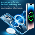 thumbnail image 2 of Magnetic Case for iPhone 14 Pro Max Case Compatible with MagSafe (6.7 inch), Military Grade Drop Protection + Camera Cover, Soft Silicone Rubber Phone Cases for iPhone 14 Pro Max, Blue, 2 of 7