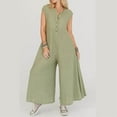 thumbnail image 4 of WILLBEST Pantalons pour Femmes Combinaison Sans Manches Col Rond Mode pour Femmes Décontracté Chic Tenues 2024 Combinaison Pantalon, 4 of 6