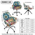 thumbnail image 7 of Xoenoiee Boho Mandala Flower Print Curved Back Chair Covers with Arms, Stretch Armchair Slipcover Velvet Mid Century Modern Armchair Slipcover Anti-Slip Furniture Protector for Living Room, 7 of 7