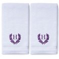 thumbnail image 3 of Monogrammed Hand Towels for Bathroom Kitchen Makeup | Personalized Gift for Wedding-Bridal | Roman Font Custom Luxury Turkish Towel | Spa Collection, Oversized, 16 X 30 Inch, Set of 2, 3 of 3
