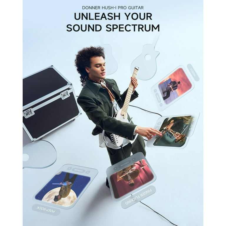 ギター DONNER HUSH-I HUSH-I Acoustic-Electric Guitar Kit for Travel Silent Practice Donner