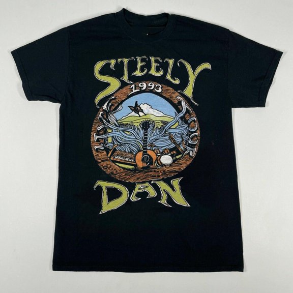 Rare Steely Dan Band 1993 Short Sleeve Black Unisex T-Shirt S-4XL