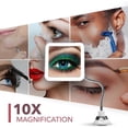 thumbnail image 3 of Flexible magnifying mirror with LED light, 5x magnification, powerful suction cup - Cosmetic mirror for illuminating make-up, 3 of 4