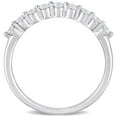 thumbnail image 5 of Created Forever Women's 1/3 Carat T.G.W. Lab Created Diamond Platinum Plated Sterling Silver Semi-Eternity Ring, 5 of 11