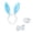 Blue&White, variant on Ljudmp Bunny Ears Headband Tie Tail Set Cute Bunny Headband for Women Girls Rabbit Costume Role Playing Hairband Set Blue&White