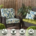 thumbnail image 6 of Greendale Home Fashions Marlow Blue Floral 17 in. Square Outdoor Throw Pillow (2-Pack), 6 of 7