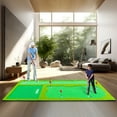 thumbnail image 3 of YUNIC 16 ft x 10 ft Golf Putting Green with Elevation Slope – Premium Nylon Professional Training Mat (5-Hole) for Home, Garage, Office & Outdoor Practice, 3 of 6